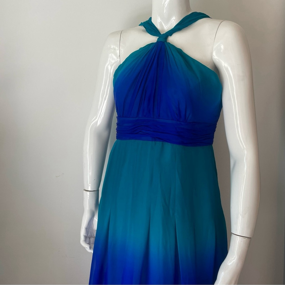 Jones New York Blue Teal Ombré
Halter Flowy 100% silk Dress - Picture 5 of 11
